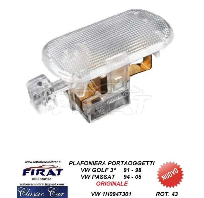 PLAFONIERA PORTAOGGETTI VW GOLF 3^ - PASSAT (1H0947301)